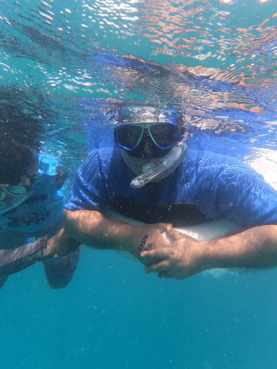 Scuba diving over the reef, Havelock Island
