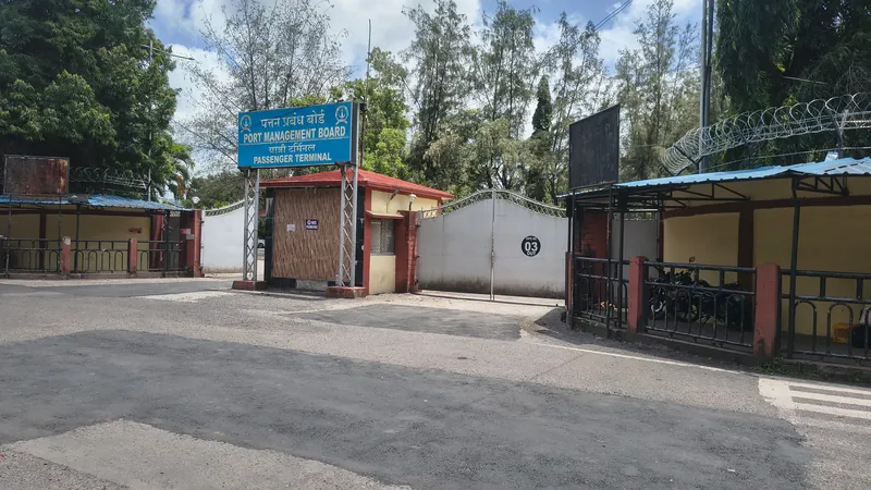 Haddo Jetty passenger terminal entrance gate in Port Blair, Andaman Islands