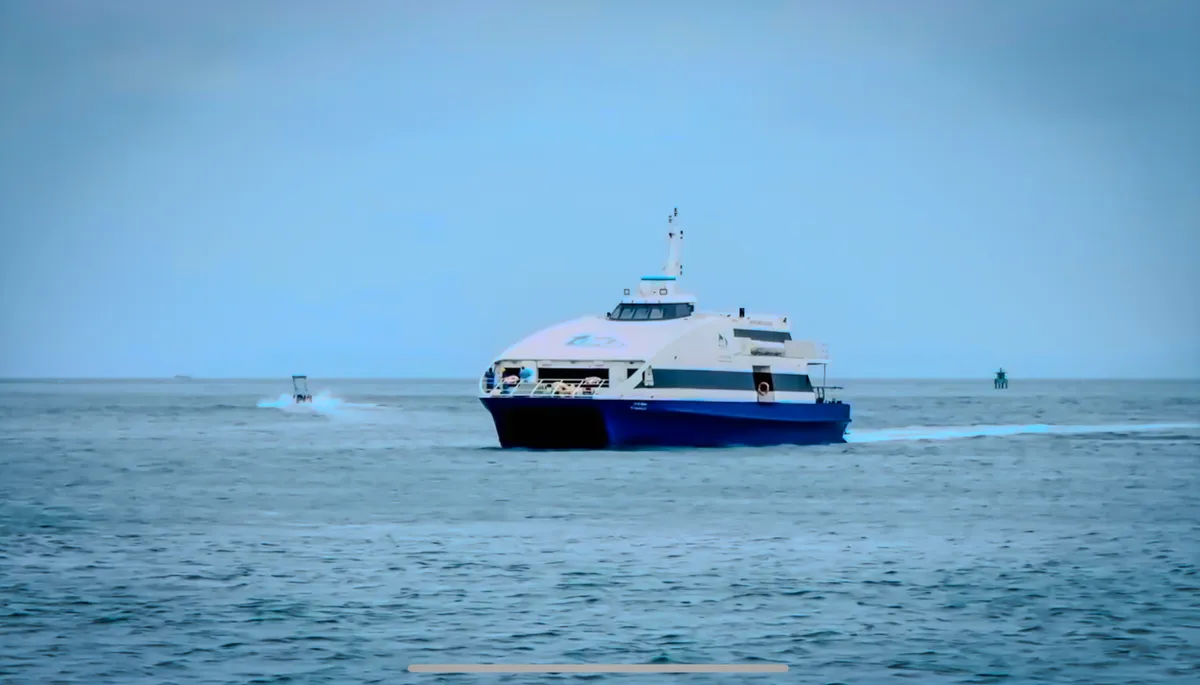 MV Makruzz – Andaman's most popular ferry with 13 daily departures MV Makruzz catamaran ferry at Port Blair jetty