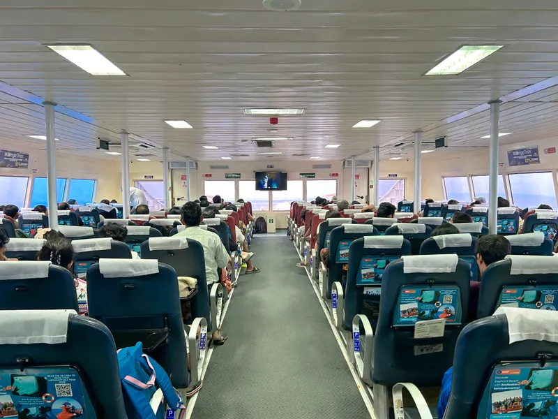 Makruzz premium class seating area with panoramic tinted windows